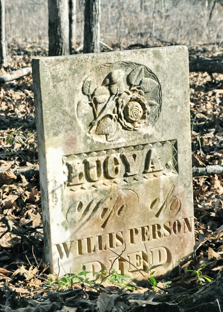 Gravestone of Lucy Person